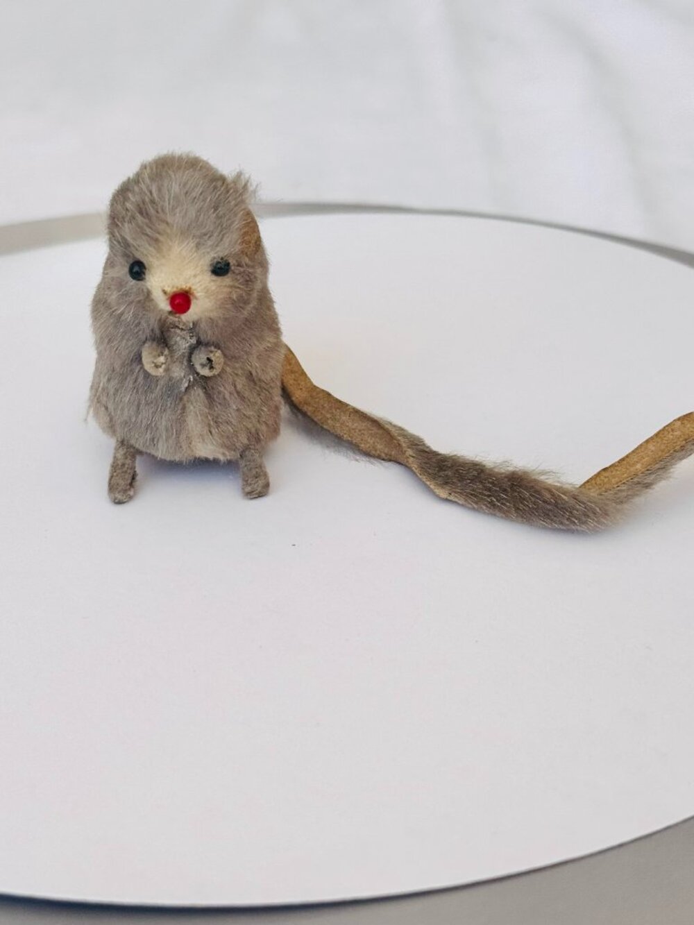 Vtg 2" Original Real Brown Fur Toys West Germany Mouse Miniature READ